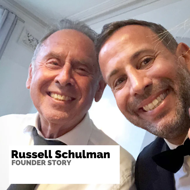 Russell Schulman with his father